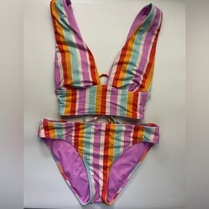 Gianni Bini Striped Two-Piece Bikini